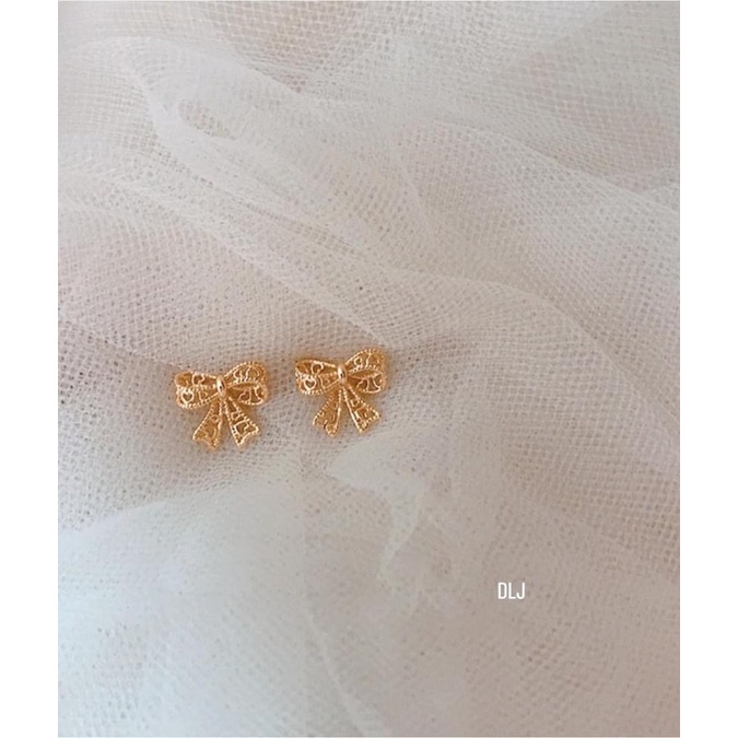 Bông tai nơ, siêu nữ tính, hot trend trình làng Mainomi Shop Bạc Xinh