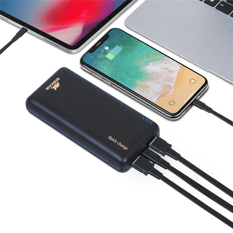 Pin Dự Phòng Sạc Nhanh Rivacase VA2574 20.000mAh Quick Charge 3.0 - Hàng Chính Hãng