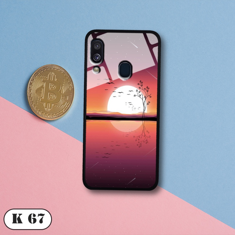Ốp lưng Samsung Galaxy A40  - Lưng kính 3D