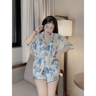 Bộ ngủ cộc đùi cánh dơi lụa siêu mát mùa hè