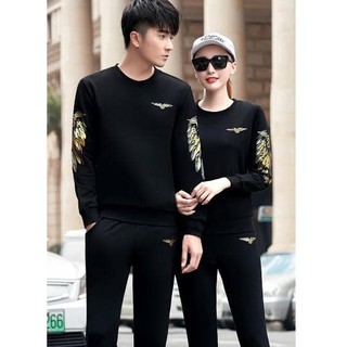 [ MÃ GIẢM GIÁ NGUY19911 ] Bộ Quần Áo Thu Đông Nam Nữ Nỉ Da Cá Chất Xịn