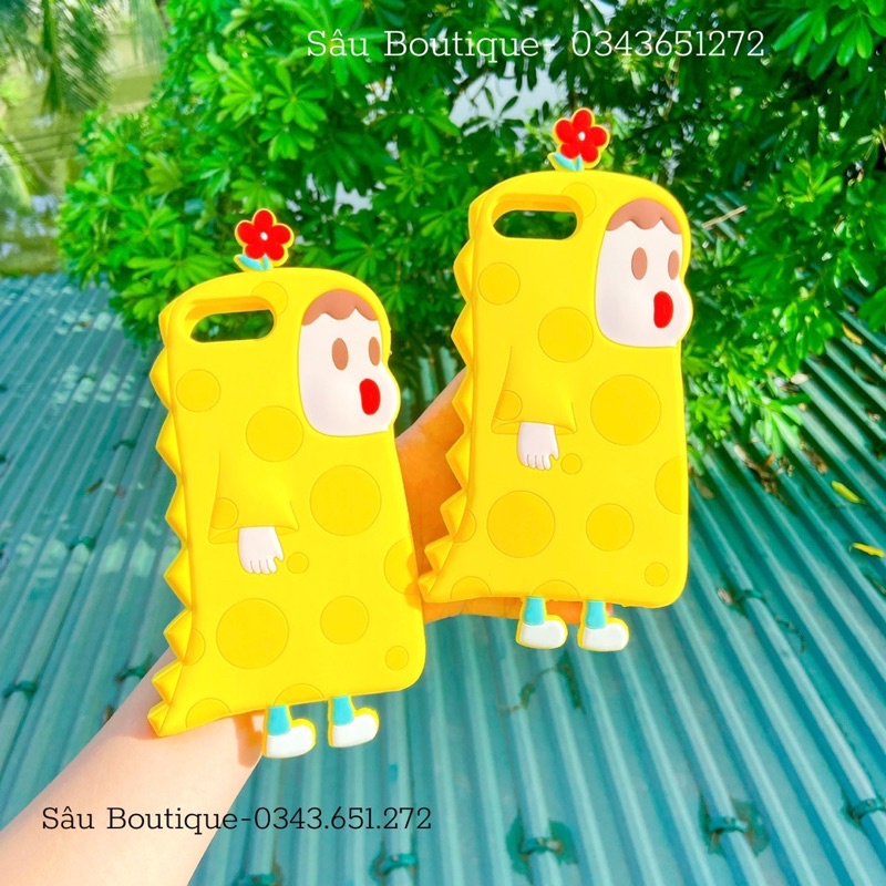 Ốp điện thoại iphone silicon quả bơ và gấu cho ip 6 6s 7 8 mềm bảo vệ máy