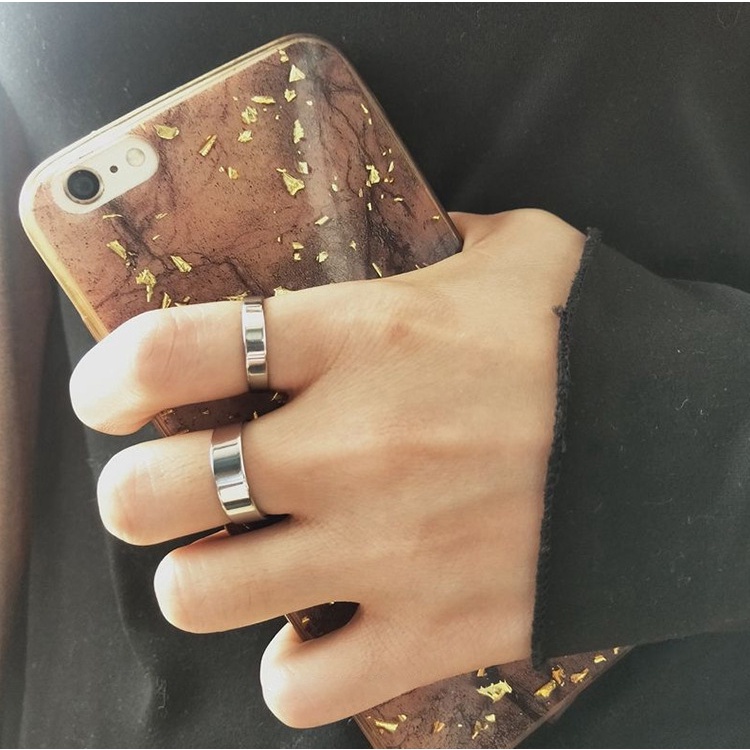Nhẫn Nam Bạc Đẹp Cá Tính Unisex HipHop Basic Ngầu Trơn Nam Plain Ring Lucifer Store Nhẫn Titan Không Gỉ -Plain Ring