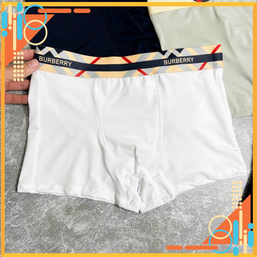 COMBO 4 quần lót nam boxer, sịp đùi nam BURBERRY - Chất thun lạnh co dãn 4 chiều, siêu thấm hút mồ hôi MSP96959