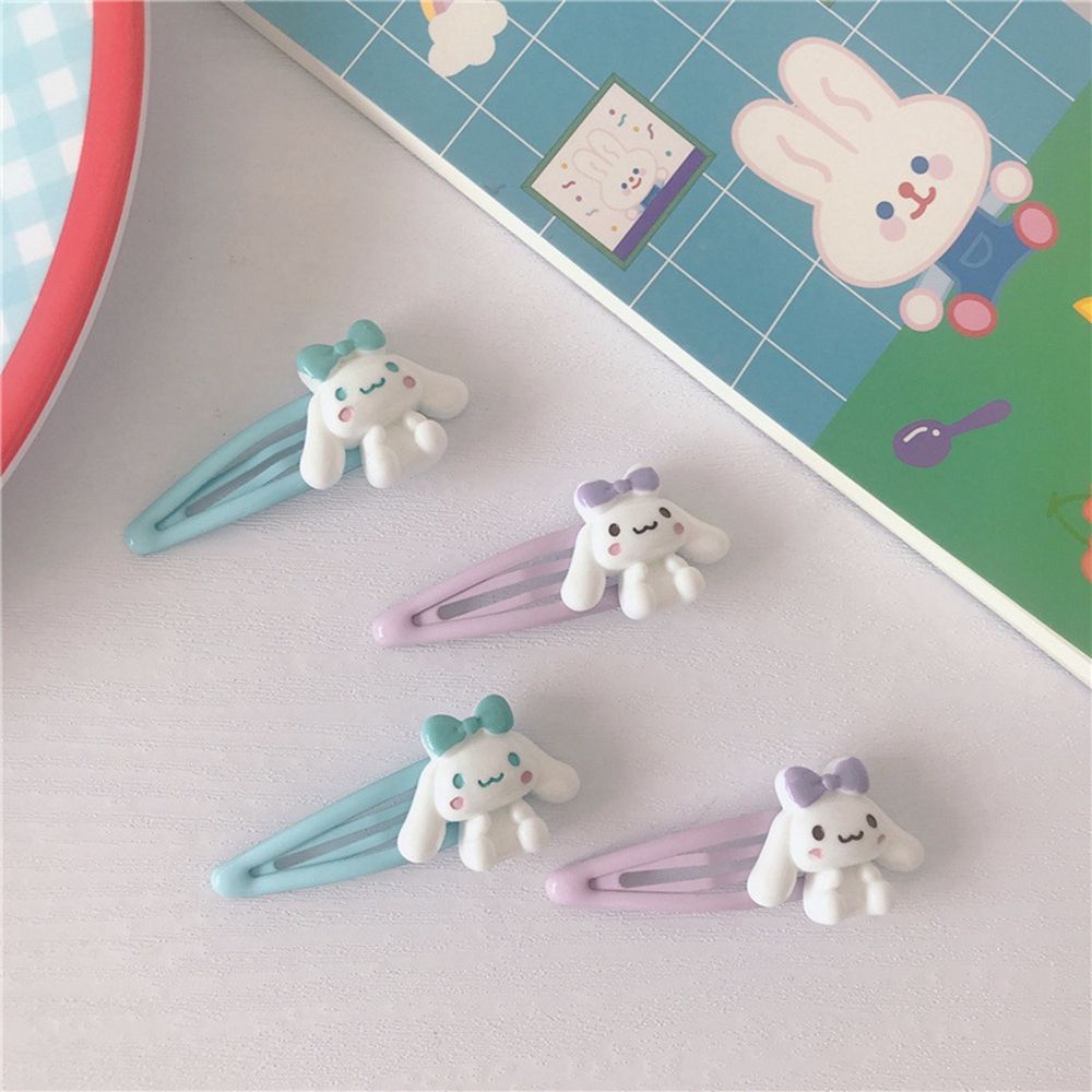 Kẹp tóc hình búp bê hoạt hình bằng nhựa resin phong cách Hàn Quốc đáng yêu cho nữ