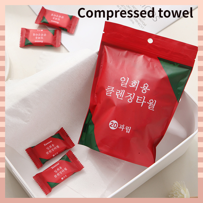1pc disposable compressed towel cotton candy cleaning tower small square portable hotel disposable towel