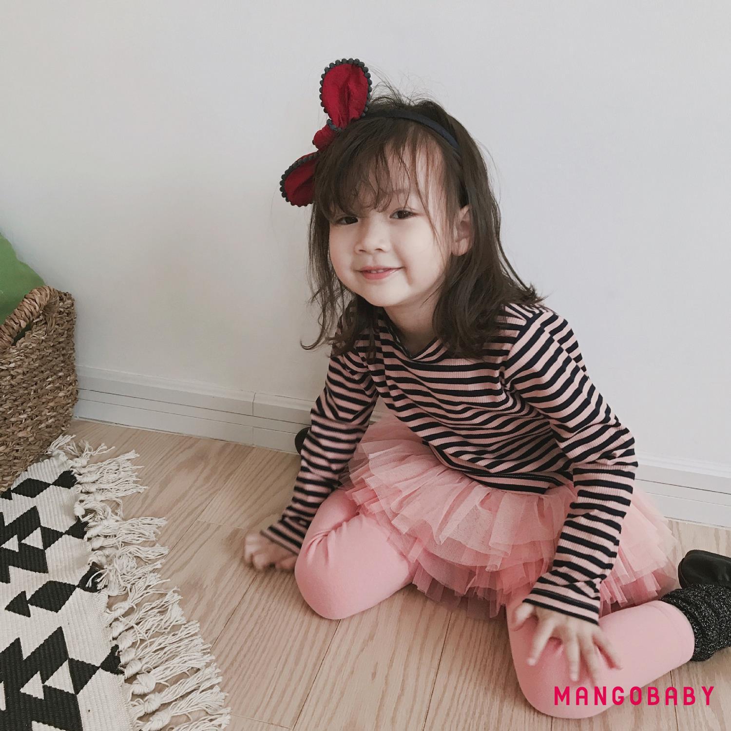 Quần Legging Phối Lưới Màu Gradient Phong Cách Hàn Quốc Dành Cho Bé Gái