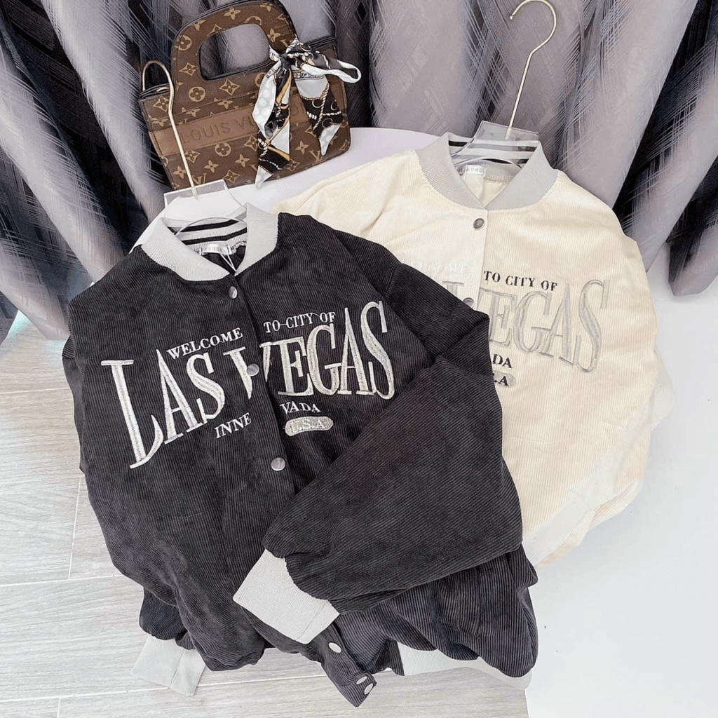 Áo Khoác Kaki Nhung Tăm Hàng Quảng Châu Hai Lớp Xịn Xò Lassvegas Siu hot