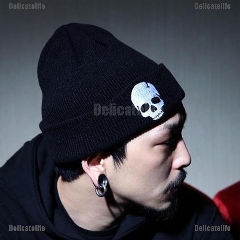 [Delicatelife] Crochet Cap Skull Knit Beanie Unisex Baggy Hip Hop Hat
