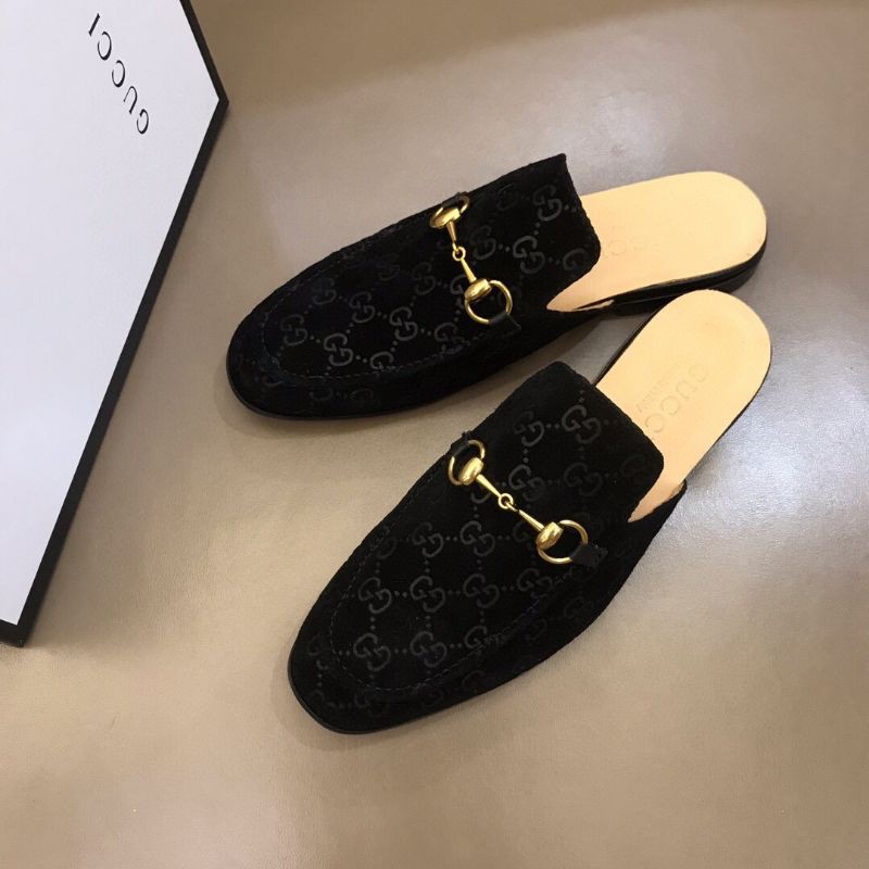 giày lười da thật êm chân gắn quai xích Gucci GC giày nam cao cấp