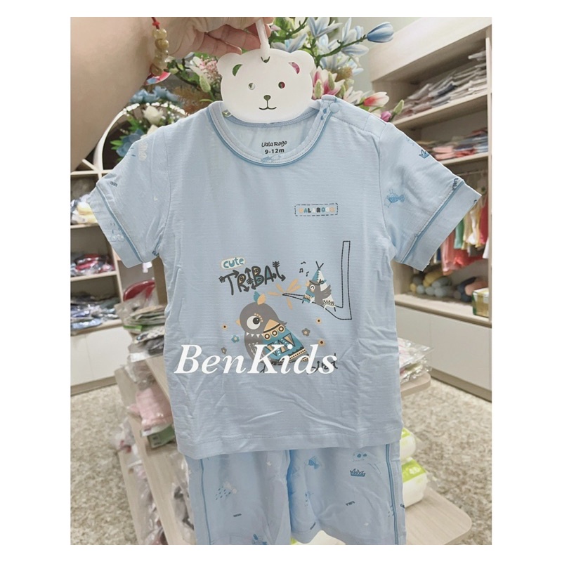 UALAROGO - Bộ cộc tay cài vai vải modal sồi cho bé trai/bé gái