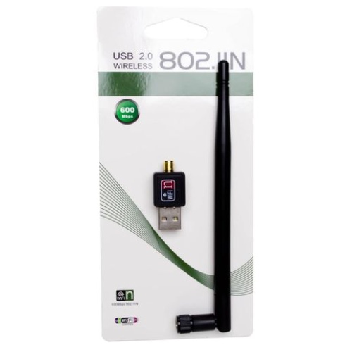 Bộ Chuyển Đổi USB Wifi Ăng Ten 802.11N- Bộ Thu Không Dây USB2.0 600Mbps Dongle Card Mạng Lan Cho Máy Tính Xách Tay TV BO