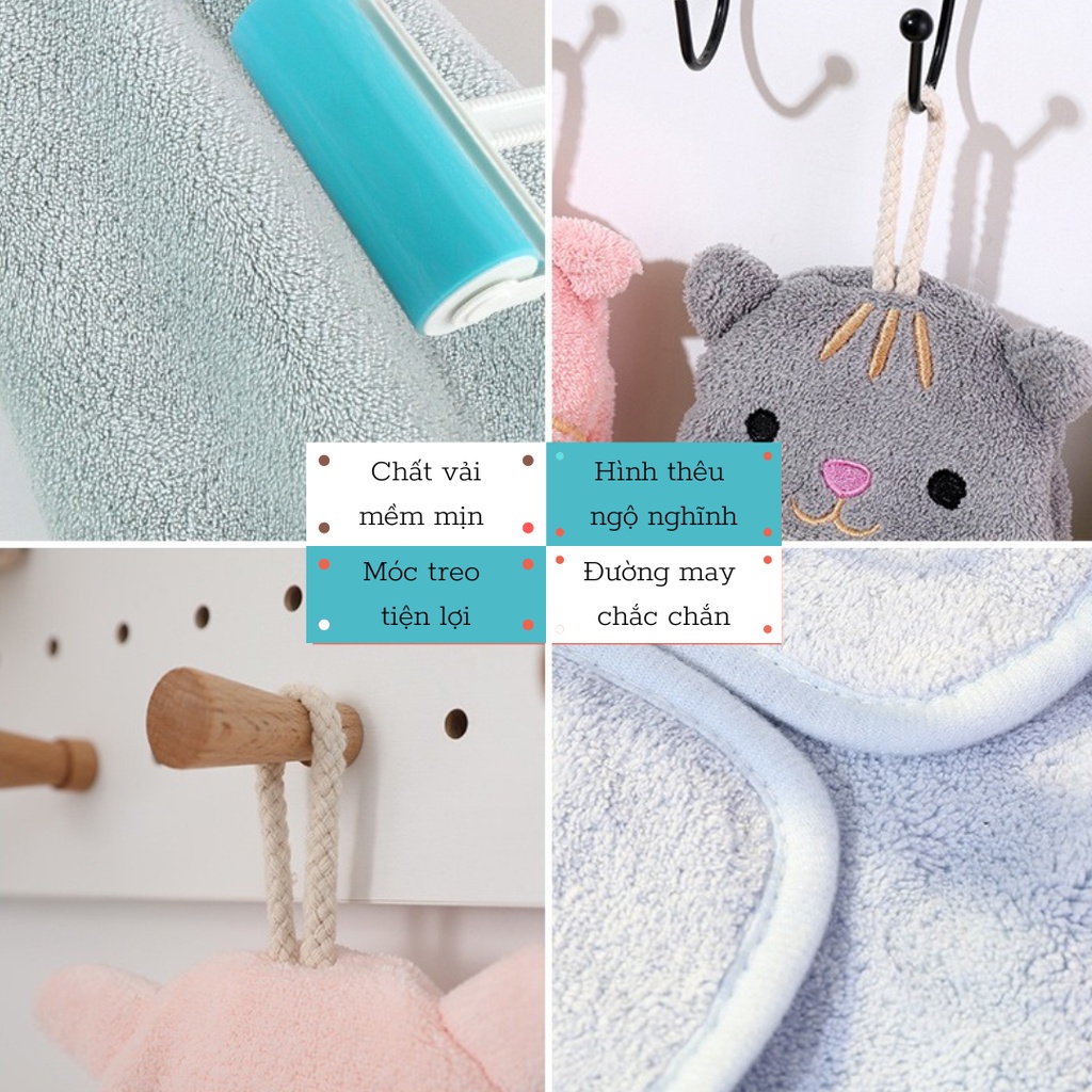 Khăn Lau Tay, Lau Nhà Bếp Royal Towel 36x25cm Dạng Sợi Siêu Nhỏ Treo Tường Hình Dễ Thương