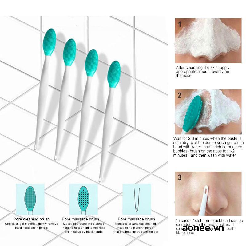 ✨✨Bàn Chải Silicone Làm Sạch Mụn Đầu Đen Vùng Mũi Hiệu Quả Tiện Dụng | BigBuy360 - bigbuy360.vn