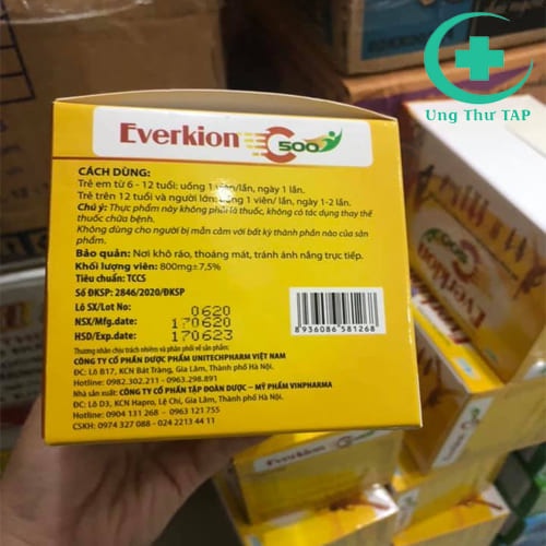 [100 viên ] EVERKION C500 Viên uống bổ sung vitamin C và vitamin nhóm B