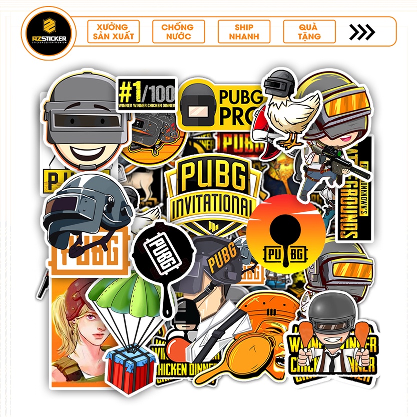 Sticker Game : Among Us, Pubg, Fifa, Liên Minh , Liên Quân, CSGO, Free Fire | Sticker PVC Chống Thấm Nước, Chống Bay Màu