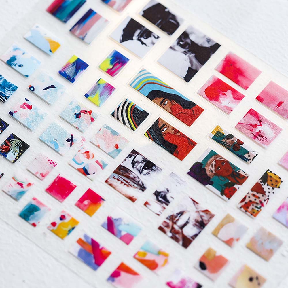 [Hàng mới về] Miếng Dán Trang Trí Móng Tay Thủ Công Họa Tiết Trừu Tượng 3D Siêu Mỏng Chất Lượng Cao Cho Nữ