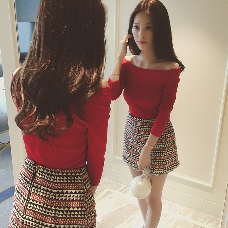 Áo len trễ vai (có ảnh thật)