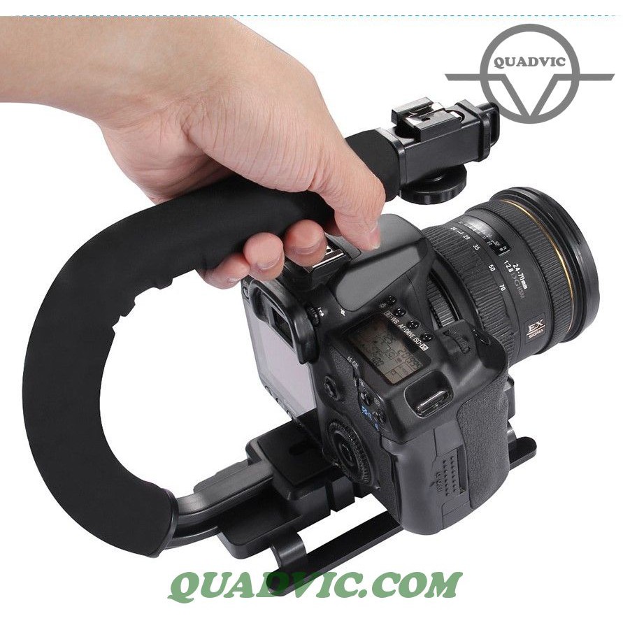 Tay cầm máy ảnh Quadvic Tay cầm chống rung chữ u gắn máy ảnh dsrl/ microless/ Gopro | BigBuy360 - bigbuy360.vn