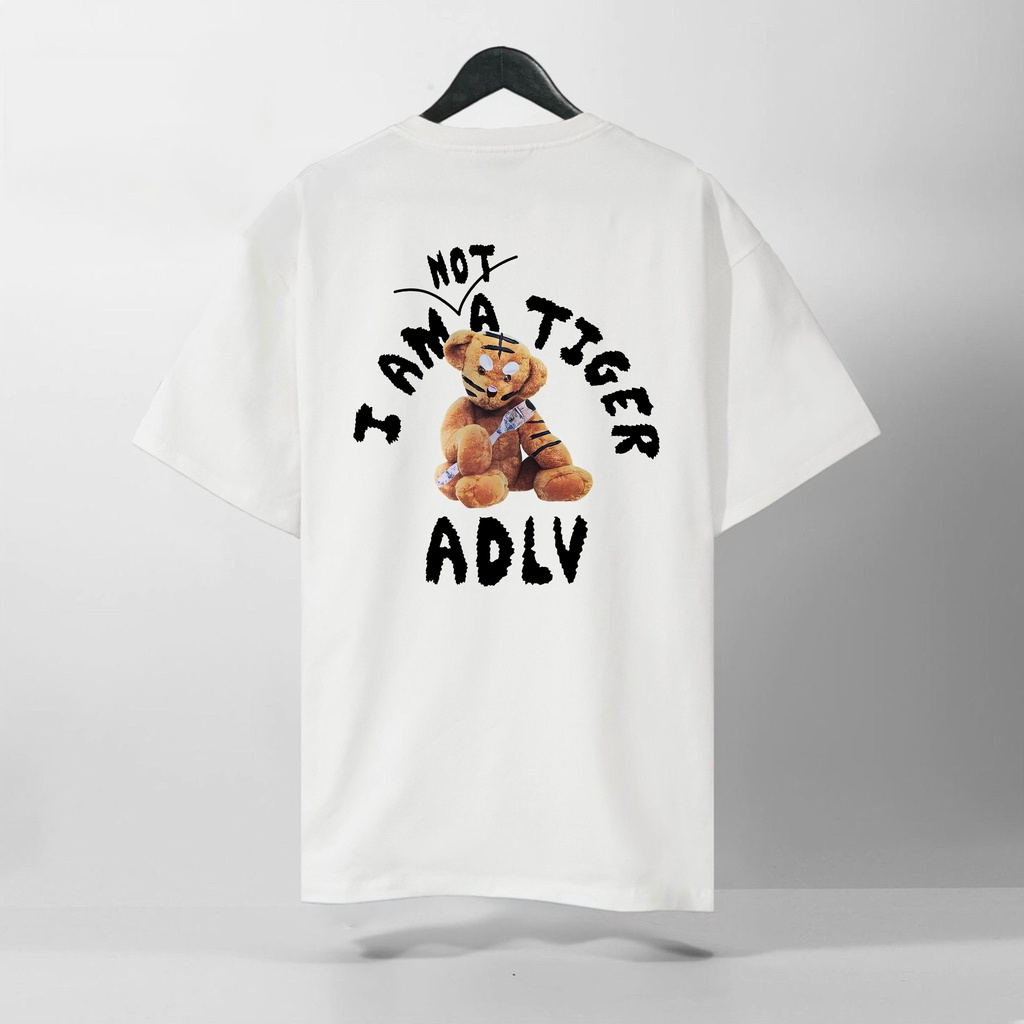Áo Thun Tay Lỡ ADLV I'm not Tiger, Form rộng oversize, áo phông unisex, chất liệu Cotton - KKIMShop