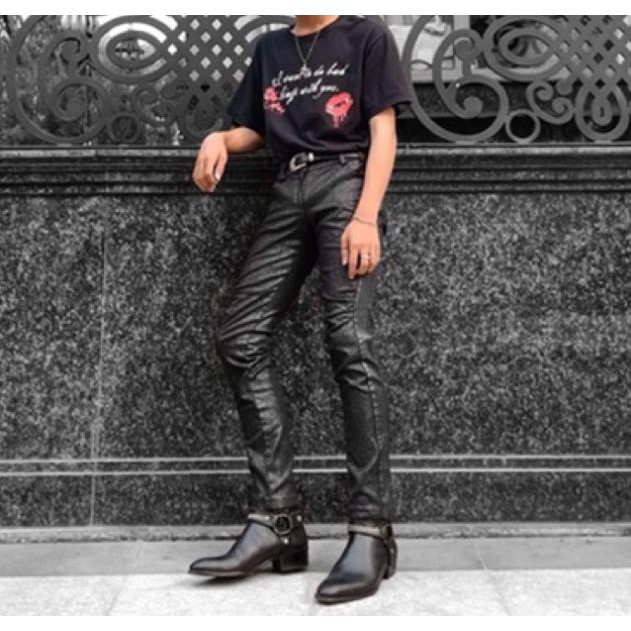 Harness Boots da bò, đế phíp gỗ - Xa11
