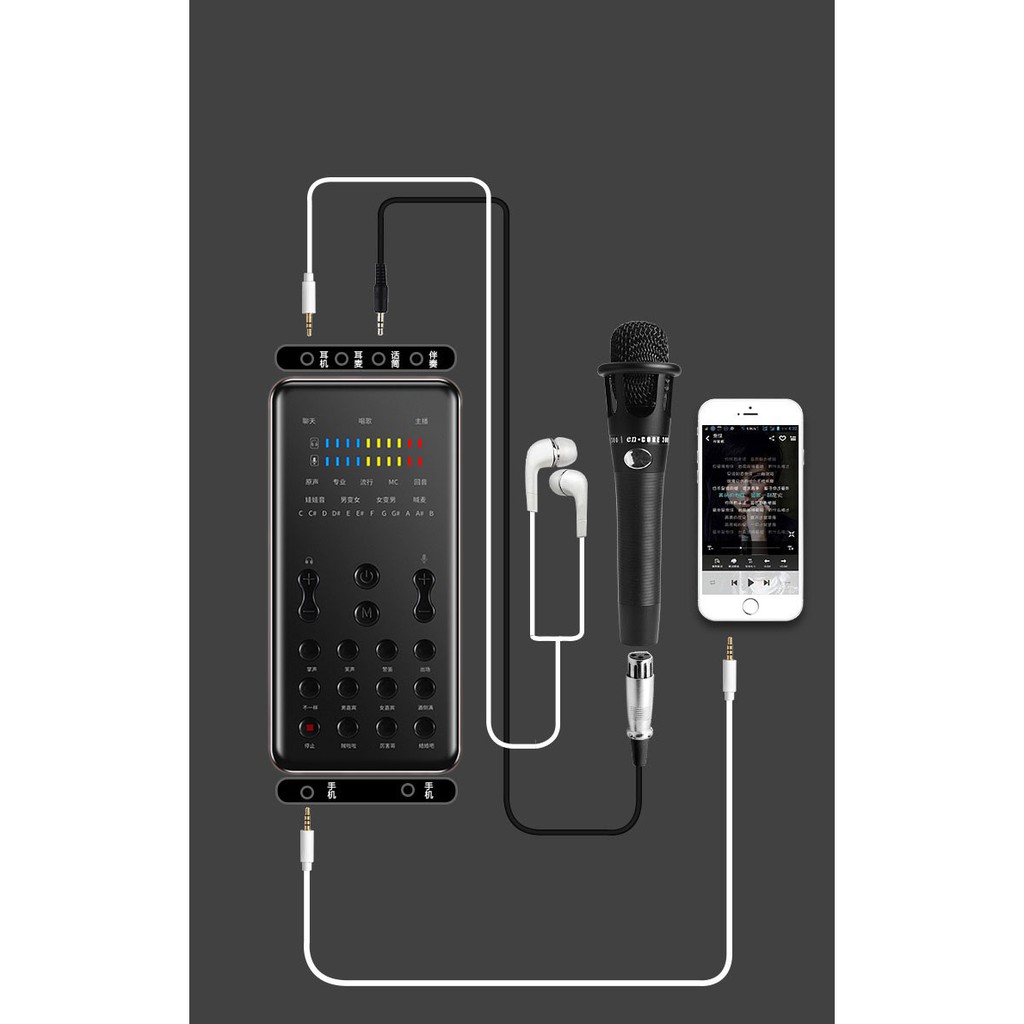 Thiết Bị Hát Live Stream Sound Card Mobile K600 Auto Tune