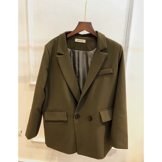 Áo khoác blazer olive dáng oversize