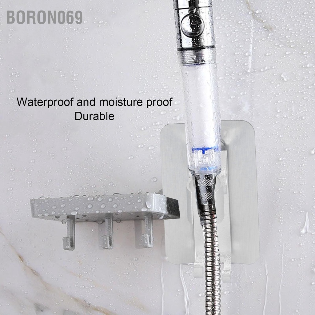 Boron069 2 cái Giá đỡ đầu vòi hoa sen treo tường có chất kết dính mạnh cầm tay cho phòng tắm