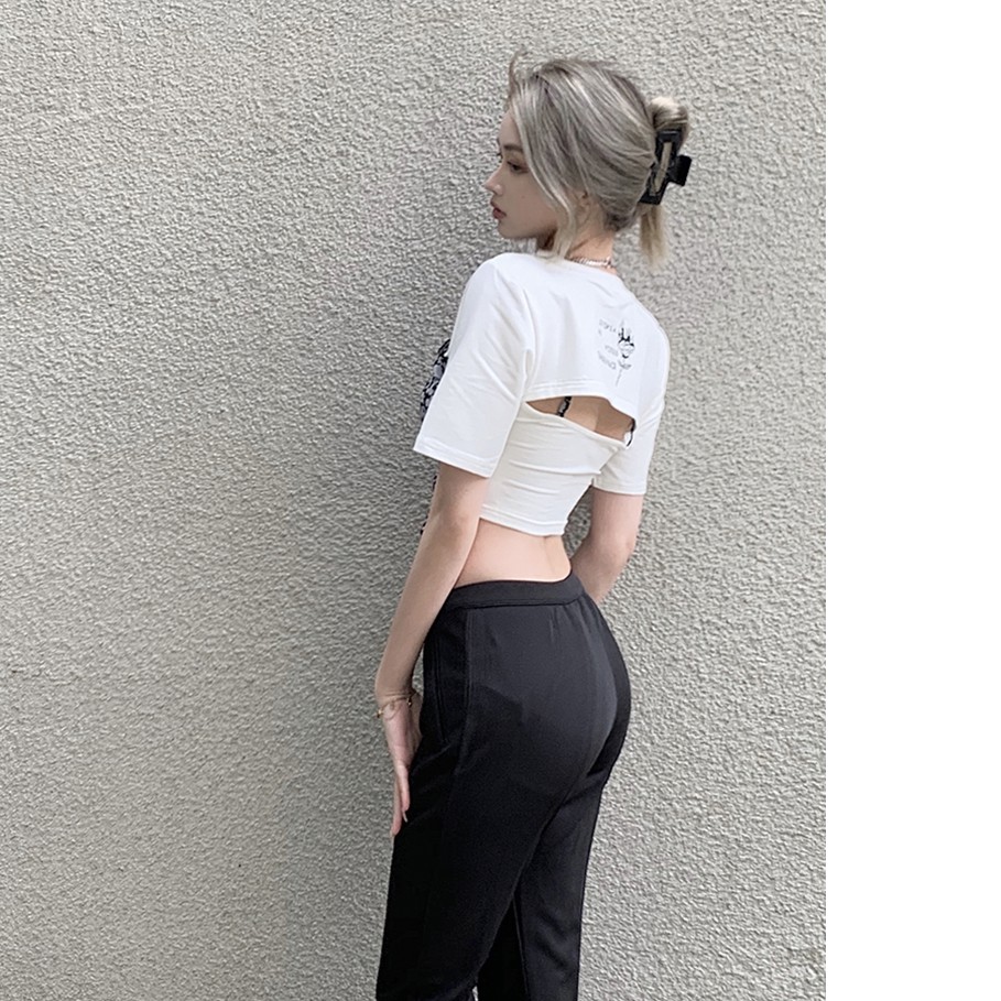  【Cocory】 Áo Croptop Tay Ngắn Thiết Kế Độc Đáo Cho Nữ | BigBuy360 - bigbuy360.vn