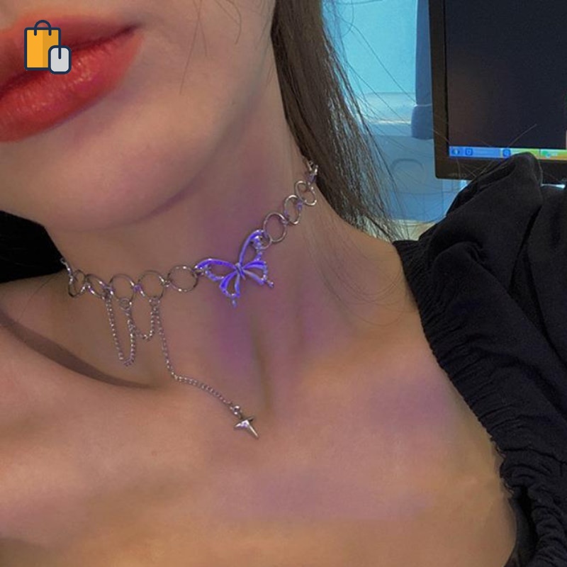 Vòng cổ mặt hình bươm bướm dễ thương