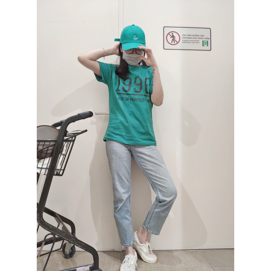 Áo phông unisex tay lửng in số 1996 đẹp hàng chuẩn Quảng Châu 3158 cao cấp thời trang nam nữ giá rẻ