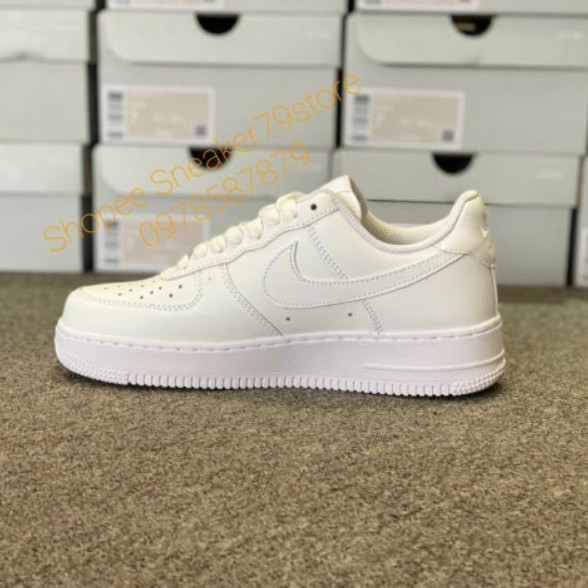 Giày Nike Air Force 1 Low 1' 07 Full White Nam/Nữ (M/W) [Auth - Chính Hãng - FullBox] Hình Ảnh Độc Quyền