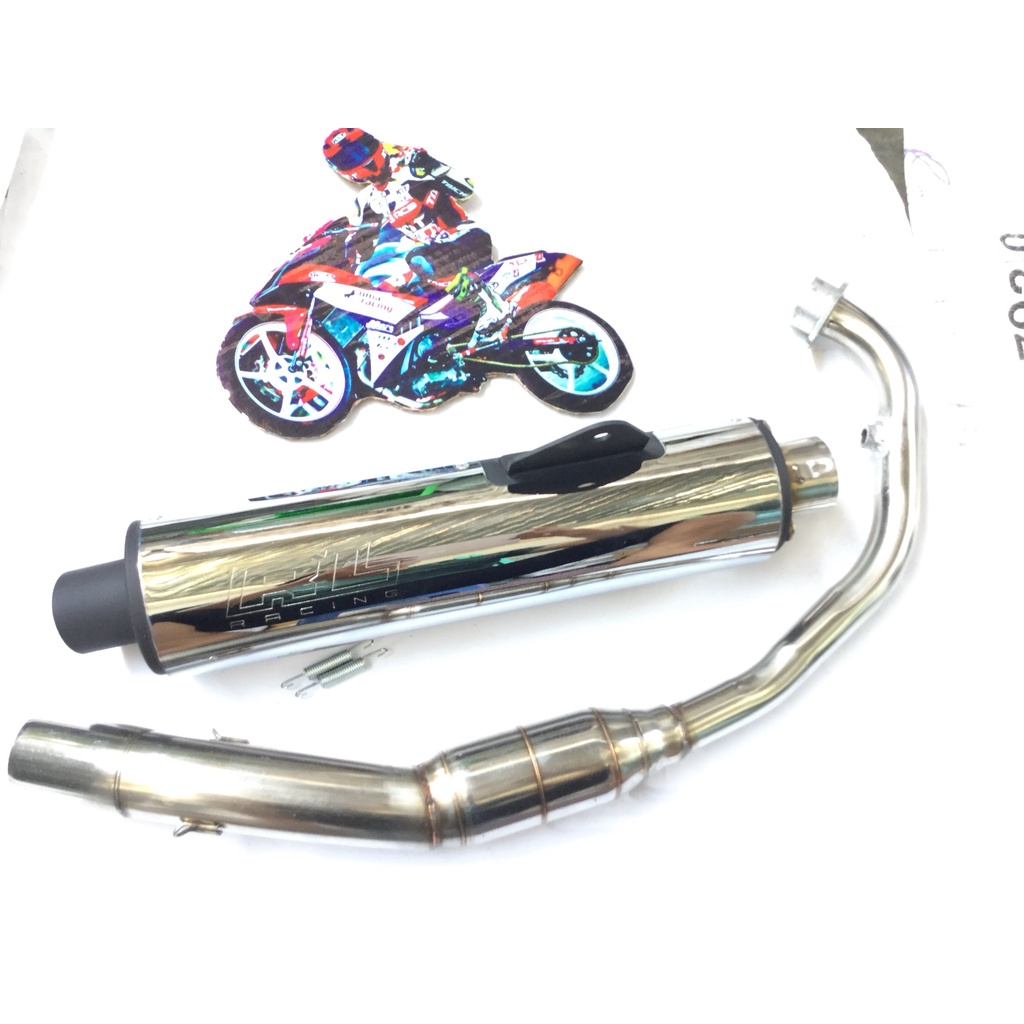 Bộ pô CBR ĐẦU INOX 304 full cổ bầu hơi inox exciter, winer, sonic, raider, satria, gsx, cbr, tfx, fz, r15