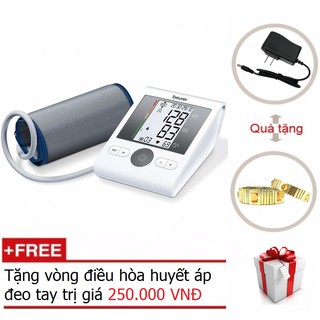 Máy đo huyết áp bắp tay Beurer BM28 + Tặng bộ đổi nguồn+ Tặng vòng điều hòa huyết áp cổ tay Nhật Bản