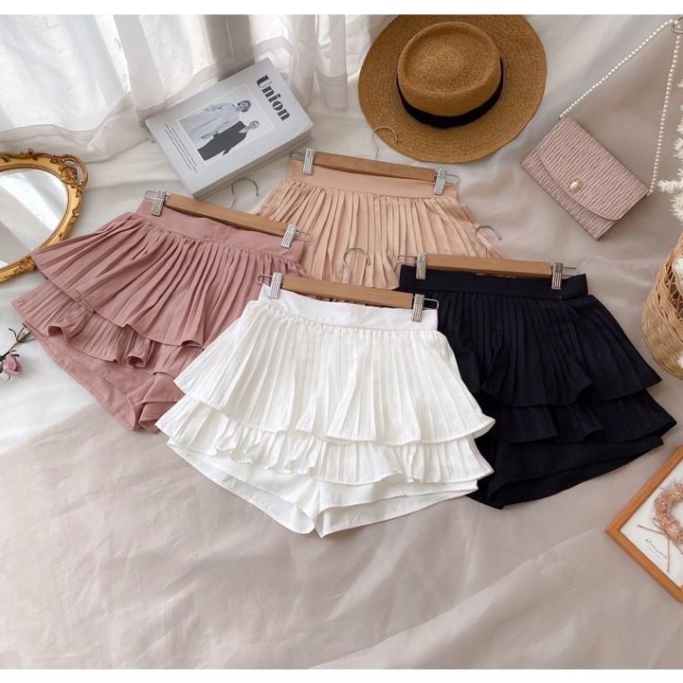 CHÂN VÁY XẾP LY HAI TẦNG QUẢNG CHÂU ẢNH THẬT V5 [Hàng Siêu Cấp] | BigBuy360 - bigbuy360.vn