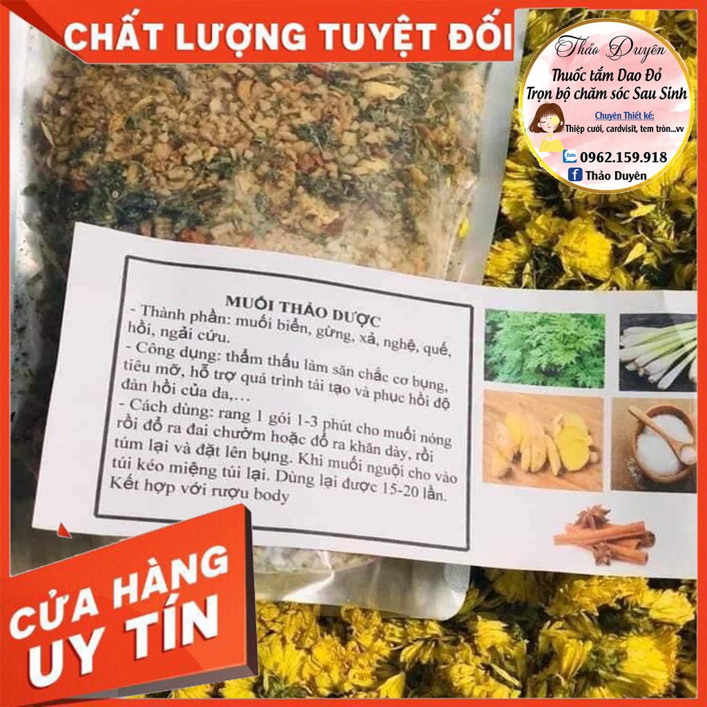 Muối chườm thảo dược và đai bỏ muối