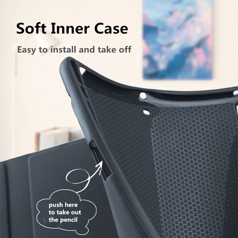 Bao Da Máy Tính Bảng Có Giá Đỡ Bút Cho Ipad 10.2 Air3 2018 Ipad 5 / 6 Ipad 9.7-inch Tablet 10.5-inch Pro11 Ipad Mini 5