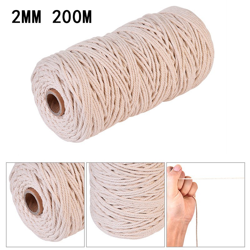 Cuộn dây thừng cotton đường kính 1/2/3mm đa năng