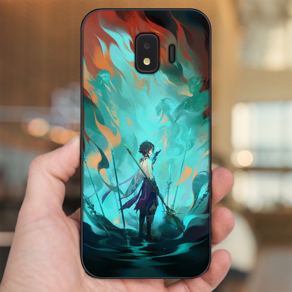 Ốp lưng Samsung J2 Core, J2 Pro 2018 viền đen in hình Xiao Genshin Impact
