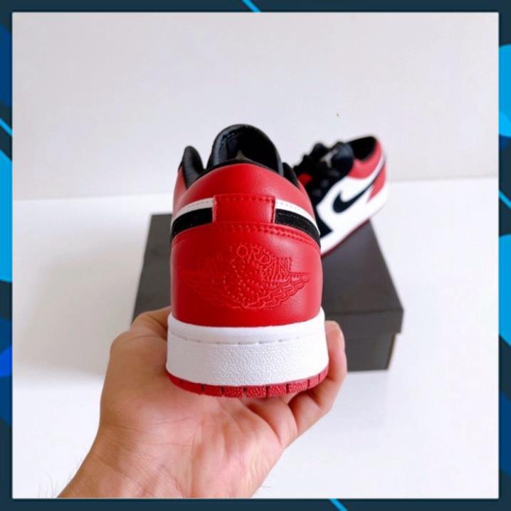 Giày  JD Đen Đỏ cổ thấp Sneaker nam nữ thể thao Fullbox - HTSHOE