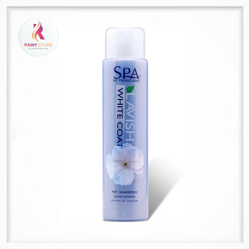 Sữa tắm gội cho chó mèo lông trắng Tropiclean SPA White Coat 148ml