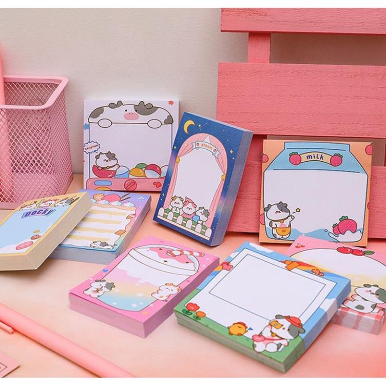 GIấy note Hình Bò Sữa Dễ Thương H173