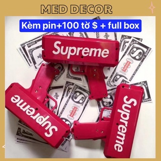 Súng bắn tiền supreme kèm tiền+ pin+full hộp