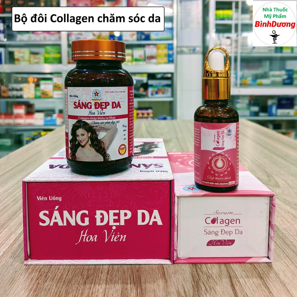 Bộ đôi Collagen nhập khẩu từ Nhật, Argentina - Collagen Sáng Đẹp Da Hoa Viên [CHÍNH HÃNG] – FreeShip