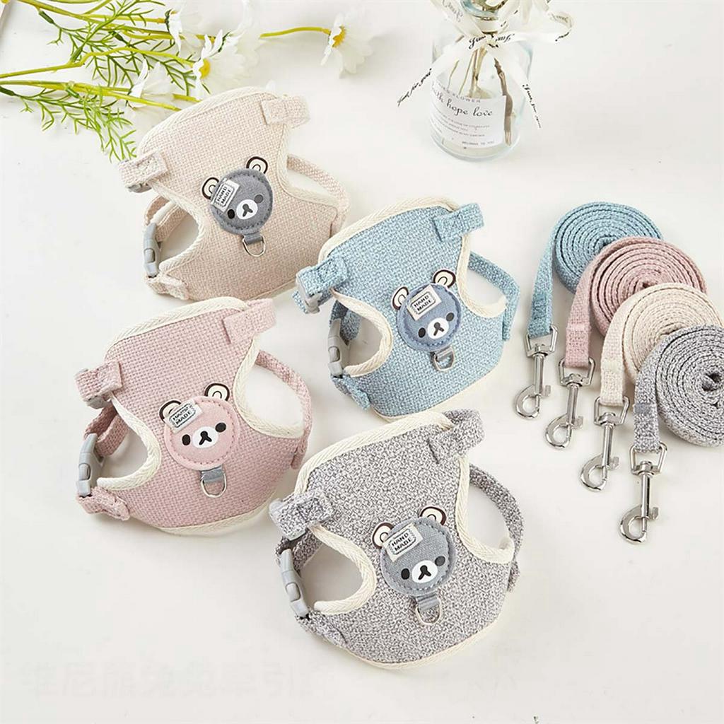 Dây Dắt Yếm Mèo Đi Dạo Đai Yếm Xích Chó Poodle Dạng Áo Ngực Cún Becgie Béc To Lớn Con Thú Cưng Chuột Hamster Show Chơi