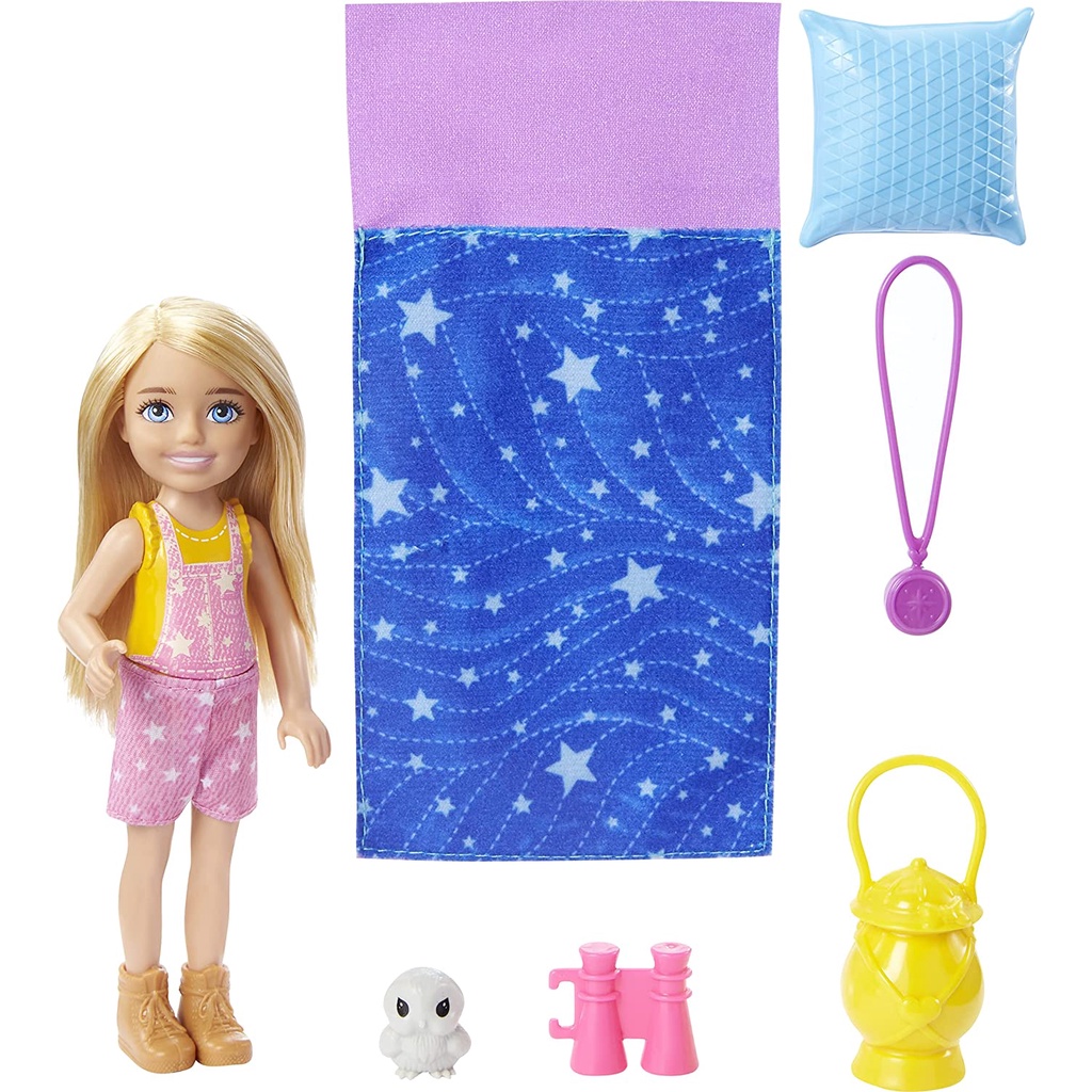 MỚI Búp Bê Barbie Malibu Brooklyn Stacie Chelsea Đi Cắm Trại It Takes Two Camping