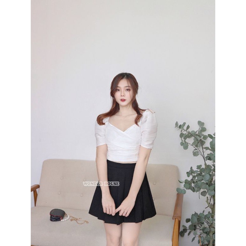 Áo WONDERHOUSE croptop đắp chéo
