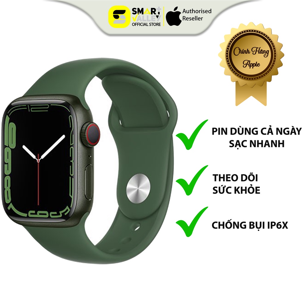 Apple Watch Series 7 Nhôm GPS Dây Thể Thao Chính Hãng VN/A - Bảo Hành 12 Tháng