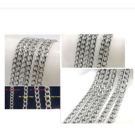 0.5met xich inox oval phẳng dày