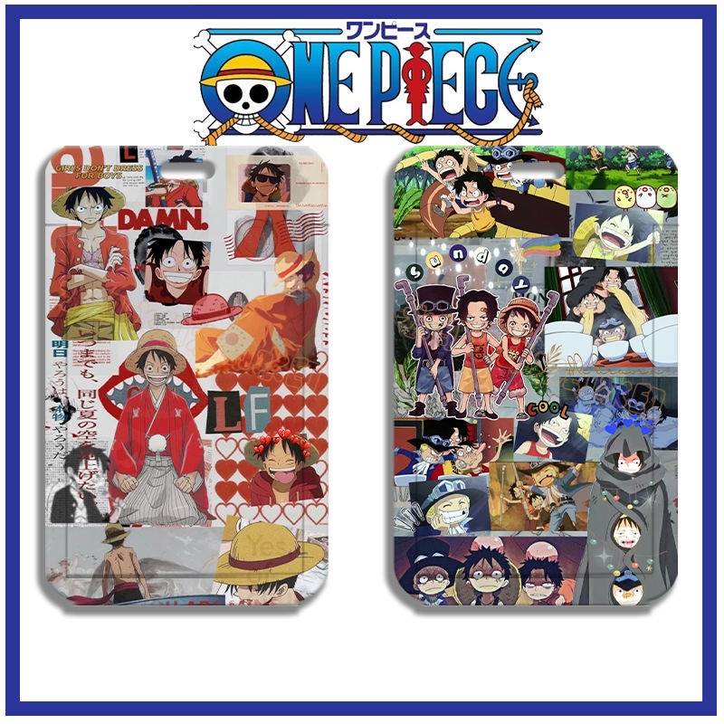 Túi Đựng Thẻ id / Danh Thiếp Họa Tiết Hoạt Hình one piece zoro ace luffy Cho Học Sinh Ốp